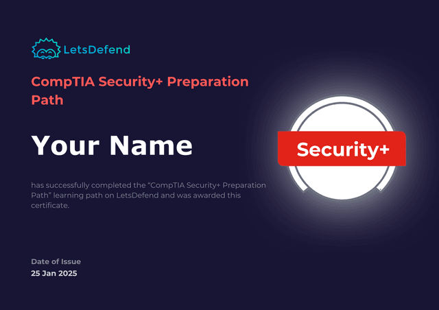 CompTIA Security+ Preparation Path Certificate