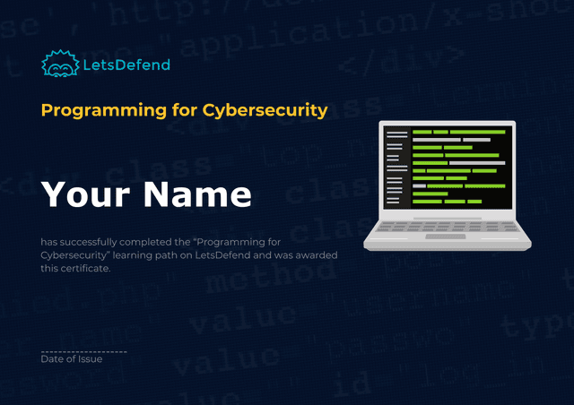 Programming for Cybersecurity Certificate