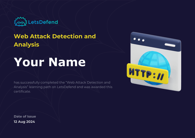 Web Attack Detection and Analysis Certificate
