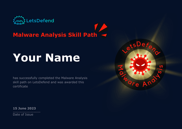 Malware Analysis Skill Path Certificate
